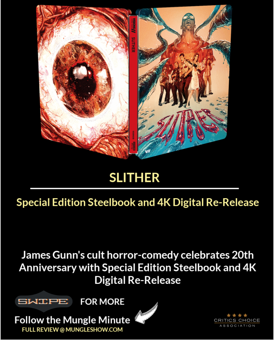 Slither | James Gunn’s cult horror-comedy celebrates 20th Anniversary with Special Edition Steelbook